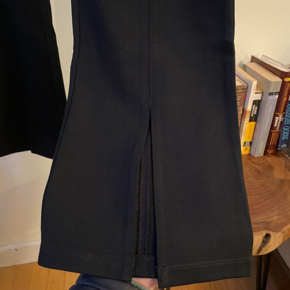 ✨ Black Straight-Legged Legging Pants ~ Size L ~ Cute Open Ankle Detail ✨ - Picture 5 of 7